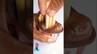 Nutella amp Schoko Chocolate Dipping  ASMR shorts emmaapproved trifles chocolatepudding [upl. by Sax]