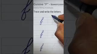 Trace and write the letter Lowercase F [upl. by Nylarad]