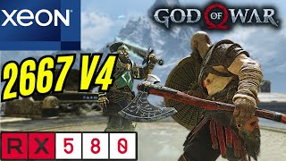 XEON E5 2667 v4  RX 580  TESTE GOD OF WAR PC GAMER BARATO R1500 [upl. by Chapel]