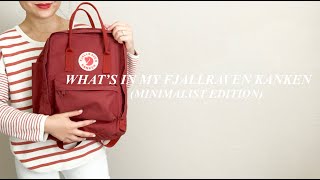 WHATS INSIDE MY FJALLRAVEN KANKEN BACKPACK MINIMALIST EDITION [upl. by Nillor353]