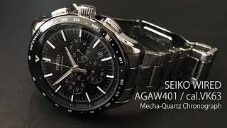 SEIKO WIRED AGAW401CalVK63 MechaQuartz Chronograph [upl. by Oloap883]