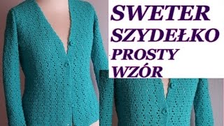 Sweter na szydełku prosty wzór diy [upl. by Pollyanna]