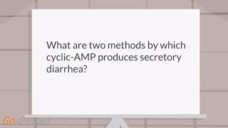 How does cyclicAMP produces secretory diarrhea [upl. by Ahtela]