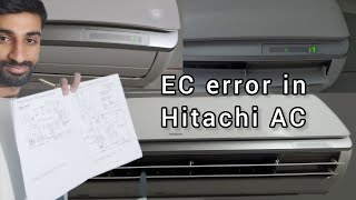 EC Error In Hitachi Air Conditioner  How To Fix EC Error Code In Inverter AC By Changing Capacitor [upl. by Eidnas]