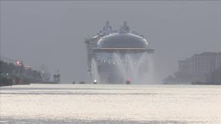 Royal Caribbean’s Icon of the Seas pulls into new home port [upl. by Ahsienyt]