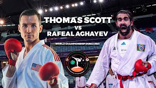 Rafael AghayevAZB loses against Thomas ScottUSAWorld Championship Dubai 2021WKF [upl. by Gombach]