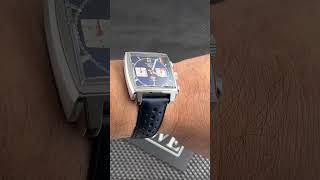 Tag Heuer Monaco Gulf Chronograph Steel Mens Watch CBL2115 Wrist Roll  SwissWatchExpo [upl. by Gary119]