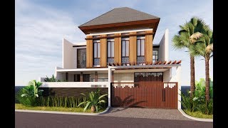 Sketchup House Design 6 EXT INT  Enscape 24 Realtime Rendering [upl. by Romona]