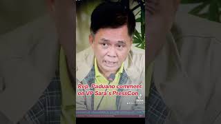 Rep Paduano comment on VP Sara’s PressCon [upl. by Harwin]