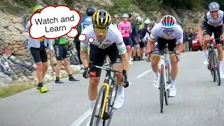 Primoz Roglic Teaches Evenepoel A LESSON on Lo Port  Volta a Catalunya 2023 Stage 5 [upl. by Esyned]