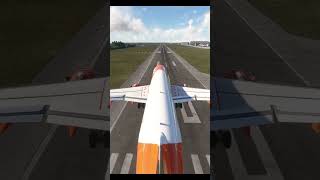 Jittery touchdown into Cardiff microsoftflightsimulator aviation a320 easyjet [upl. by Kreager]