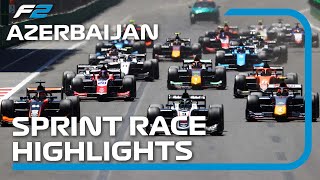 Formula 2 Sprint Race Highlights  2022 Azerbaijan Grand Prix [upl. by Quartet]