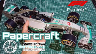 Papercraft F1  Mercedes AMG Petronas F1 Team [upl. by Aikahs]