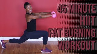 45 Minute HIIT Fat Burning Workout  Cardio  Weights [upl. by Eixel]