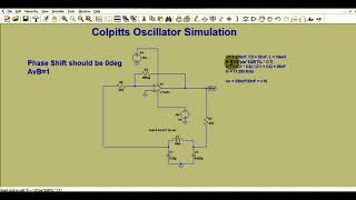 LTSpice Opamp Colpitts Oscillator Simulation  Design amp Simulation of 112KHz Colpitts Oscillator [upl. by Acisset]