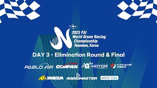 2023 FAI WORLD DRONE RACING CHAMPIONSHIP  Day3  20231009 [upl. by Itoc554]