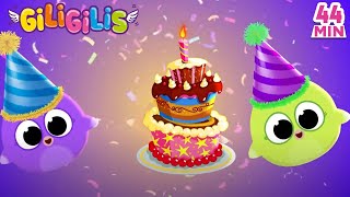 Happy Birthday Song  Kids Songs 🎂🎁 Cupcake and Birthday Cake Song  Funny Songs with Giligilis [upl. by Baudelaire]