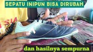 MERUBAH SEPATU FUTSAL ADIDAS MENJADI SEPATU BOLA DAN CARA MENENTUKAN OUTSOLE YANG PAS [upl. by Kcolttam380]