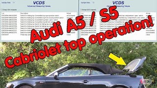 Audi A5  S5 Cabriolet Top Operation [upl. by Ramirolg723]