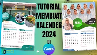 CARA MEMBUAT KALENDER 2024 DI CANVA  MEMBUAT DESAIN KALENDER 2024 DI CANVA [upl. by Zsolway72]