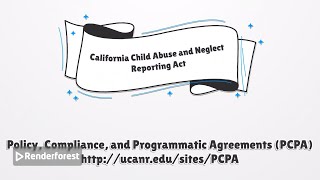 UC ANR Child Abuse amp Neglect Reporting Act  Quick Guide [upl. by Albin170]