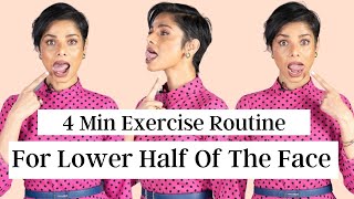 4 Minute Face Exercise Routine to FIRM UP CORNERS OF MOUTH and DOUBLE CHIN [upl. by Nifares]