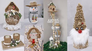 7 Diy Jute craft Christmas decorations ideas 2023🎄Christmas Decor 🎄 [upl. by Ellenyl949]