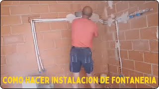 como hacer instalación de fontanería en BAÑO [upl. by Duncan]