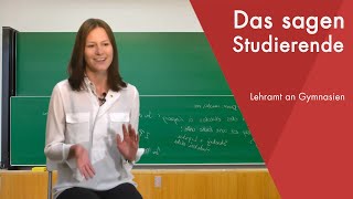 quotDas sagt die Studentinquot  Lehramt an Gymnasien studieren [upl. by Elisa]