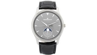 JaegerLeCoultre Master Ultra Thin Moon White Gold 1363540 [upl. by Tesler516]