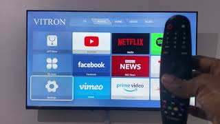 VITRON Smart TV How to Connect Setup to WiFi Network  Fix Check Network Connection 100 Works [upl. by Stralka]