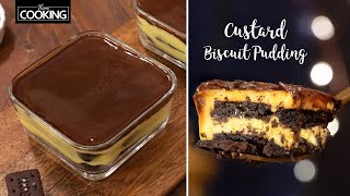 Custard Biscuit Pudding Recipe  Chocolate Pudding  Dessert l Easy Pudding Recipe HomeCookingShow [upl. by Bravin]