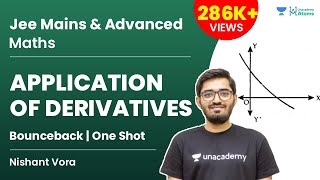 Applications of Derivatives  One Shot  BounceBack Series  Unacademy Atoms  Nishant Vora [upl. by Newol567]