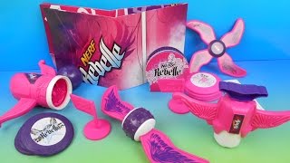 2015 NERF REBELLE SET OF 5 McDONALDS HAPPY MEAL COLLECTION VIDEO REVIEW [upl. by Mcwilliams]