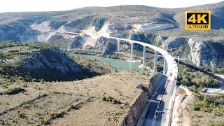 Koridor 5C Most Počitelj i JadranskoJonska Petlja Počitelj 4K dron [upl. by Shiri]