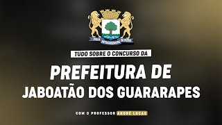 CONCURSO JABOATÃO DOS GUARARAPES  PLANEJAMENTO DE ESTUDOS [upl. by Manya]