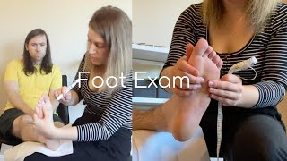 Foot Exam with Measuring Molding and Fitting for Orthotics [upl. by Annaeerb]