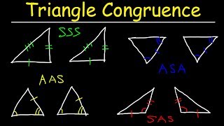 Triangle Congruence Theorems Two Column Proofs SSS SAS ASA AAS Postulates Geometry Problems [upl. by Jardena521]