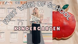 First Week of School Vlog  Teaching Kinder [upl. by Rinum]