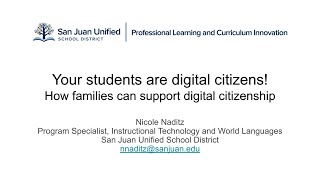 Families Matter Conference Your Student Is A Digital Citizen [upl. by Bergwall408]