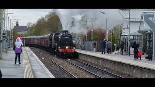 The Great Britain XVI pulled by 44871 and 45407 stopping in Elgin Scotland [upl. by Kaia932]