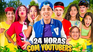 TENTANDO ENCONTRAR E PASSAR 24 YOUTUBERS COM 24 HORAS [upl. by Ewer855]