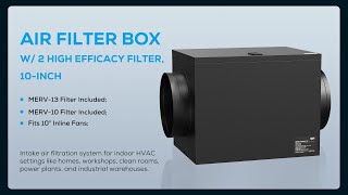 Air filter box w2 high efficacy filter 10inch [upl. by Leoline612]