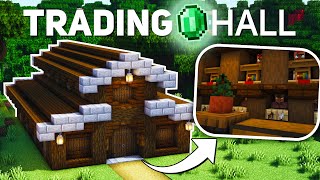 Minecraft Aesthetic Villager Trading Hall Tutorial how to build 117 [upl. by Belldame]