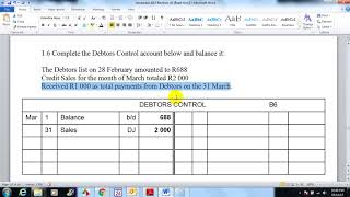 Debtors Control 1 6 [upl. by Ahsina]