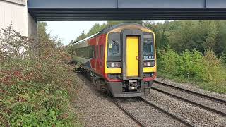 Class 158 arrivaldeparture at ilkeston station [upl. by Hillel]