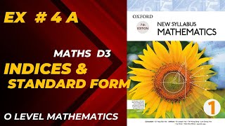 Chapter 4  Maths  O LEVEL  INDICES and Standard form [upl. by Tombaugh]