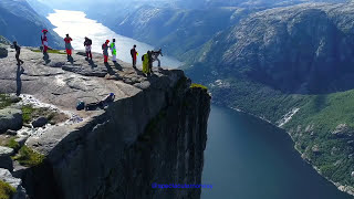 Amazing basejumpers at Kjerag  Spectacular Norway [upl. by Shenan]