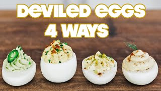 Making Deviled Eggs Four Ways » Classic  Southern  Bacon  Avocado [upl. by Irap112]