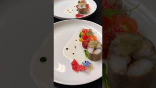 Red bass rollade with tomato served in different ways food foodart fish shortsvideo [upl. by Yevoc984]